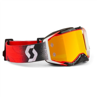 Scott Prospect Goggle - White/Red with Orange Chrome Works