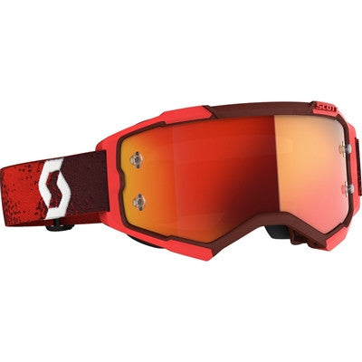 Scott Fury Offroad Goggle - Red/Orange Chrome Works Lens