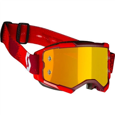 Scott Fury Offroad Goggle - Red/Orange Chrome Works Lens