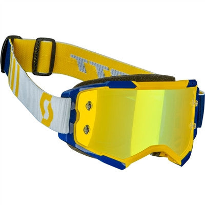 Scott Fury Offroad Goggle - Yellow-Blue/Yellow Chrome Works Lens