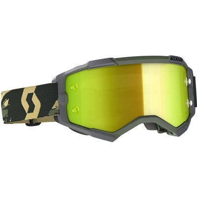 Scott Fury Goggle - Military Camo Khaki-Yellow Chrome WORKS Len
