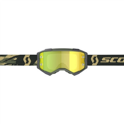 Scott Fury Goggle - Military Camo Khaki-Yellow Chrome WORKS Len