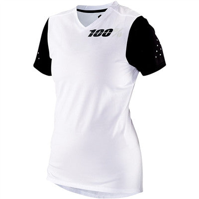 100% Womens Ridecamp Bicycle Jersey - White