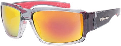 Bomber Floating Safety Sunglasses Boogie Bomb Sunglasses - 2 Tone Smoke/Red Mirror Lens