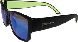 Bomber Floating and Safety Sunglasses - Matte Black Green Mirror