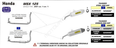 Arrow Thunder Exhaust - Honda GROM MX125