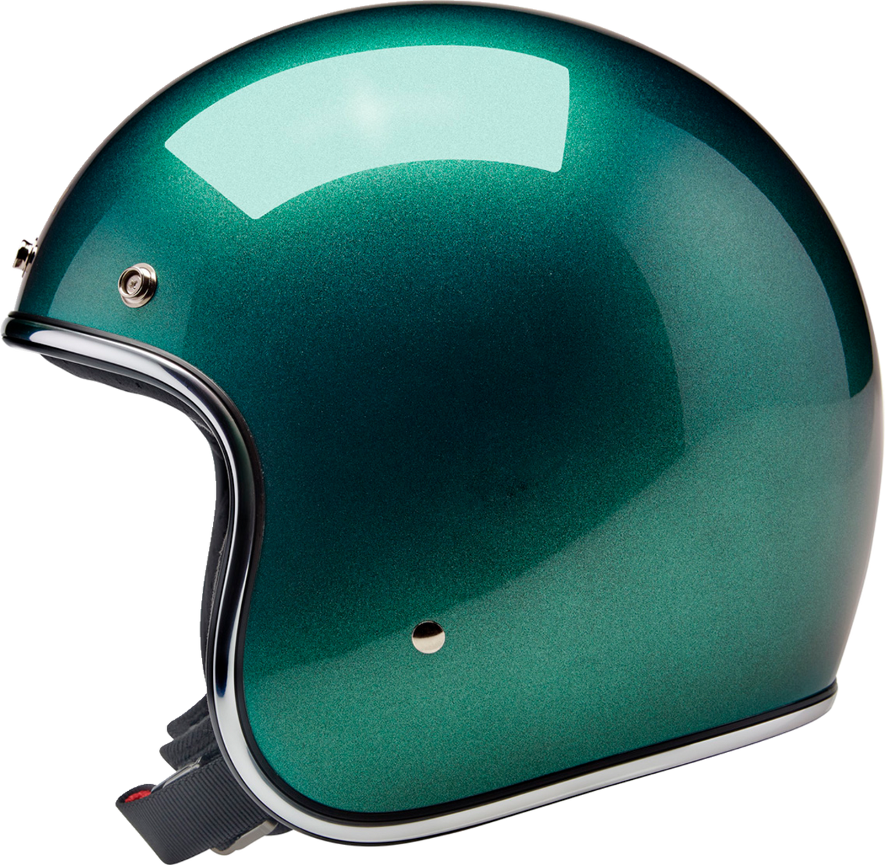 Biltwell Bonanza Open Face Helmet Metallic Catalina Green