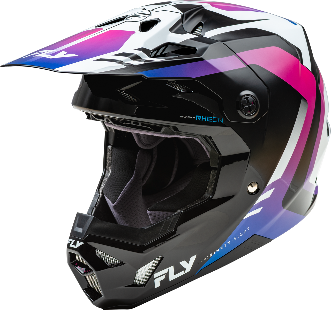 FLY Racing 2025 Formula CP Krypton Helmet White/Black/Purple