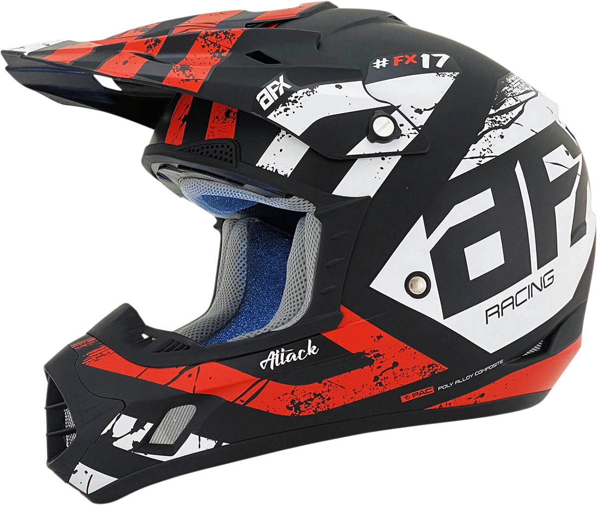 AFX Youth FX-17Y Offroad Helmet Attack Matte Black/Red