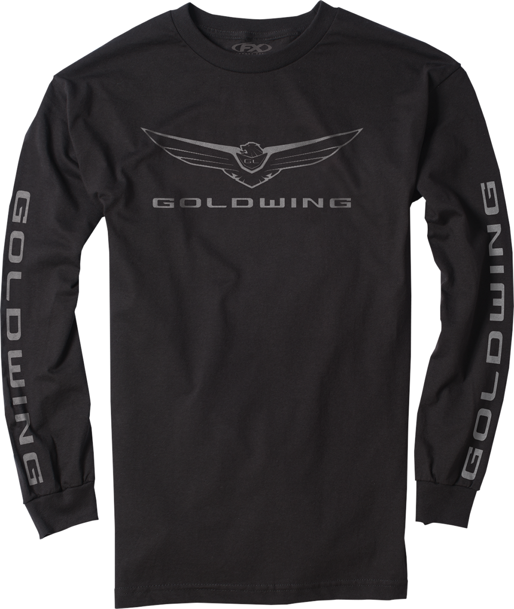 Factory Effex Gold Wing Mens Icon Long Sleeve T-Shirt Black