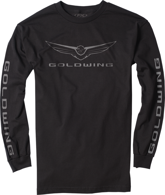 Factory Effex Gold Wing Mens Icon Long Sleeve T-Shirt Black