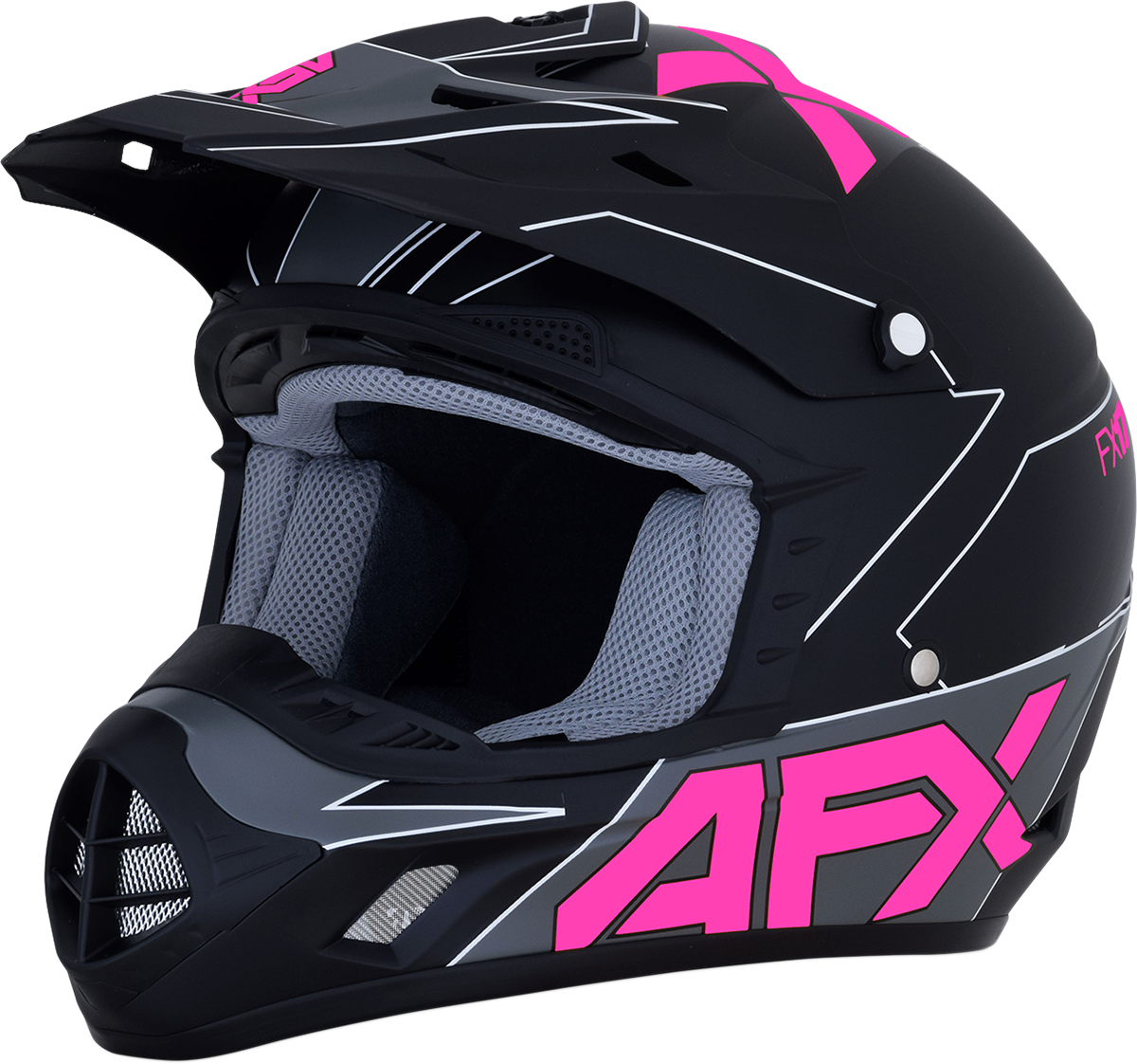 AFX FX-17 Offroad Helmet Aced Matte Black/Pink