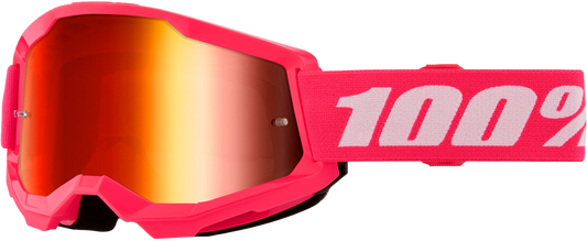 100% - 50032-00011 - STRATA 2 JUNIOR GOGGLE PINK MIRROR RED LENS