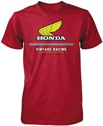 Honda Nostalgia Collection Short Sleeves Tees - Vintage Racing Red