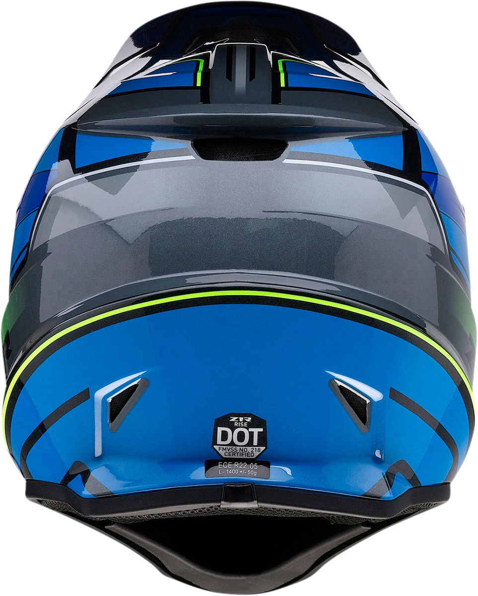 Z1R Rise MC Offroad Helmet Blue/Hi-Viz