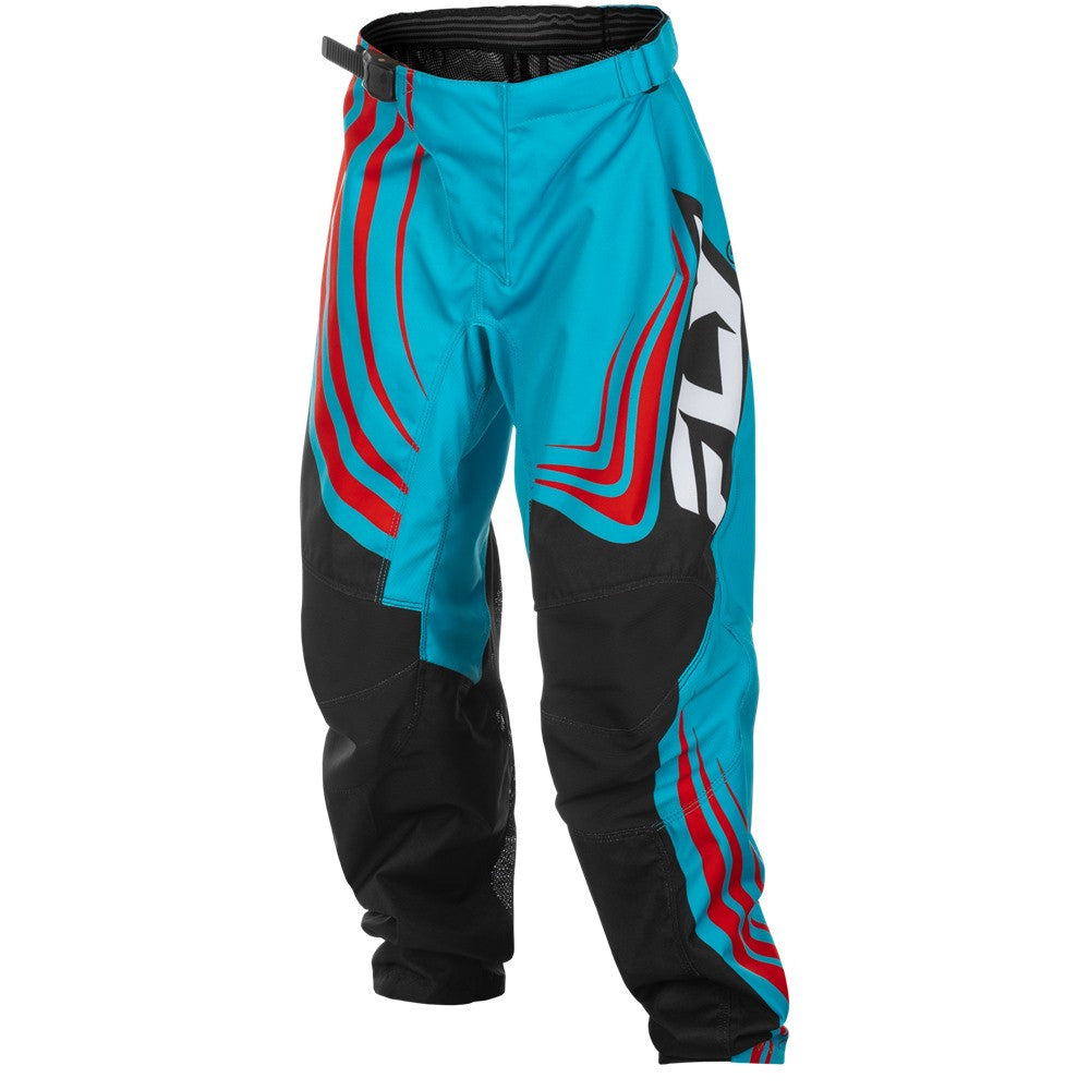 FLY Racing 2025 Youth F-16 Jersey Pant Combo Cyan/Black/Red