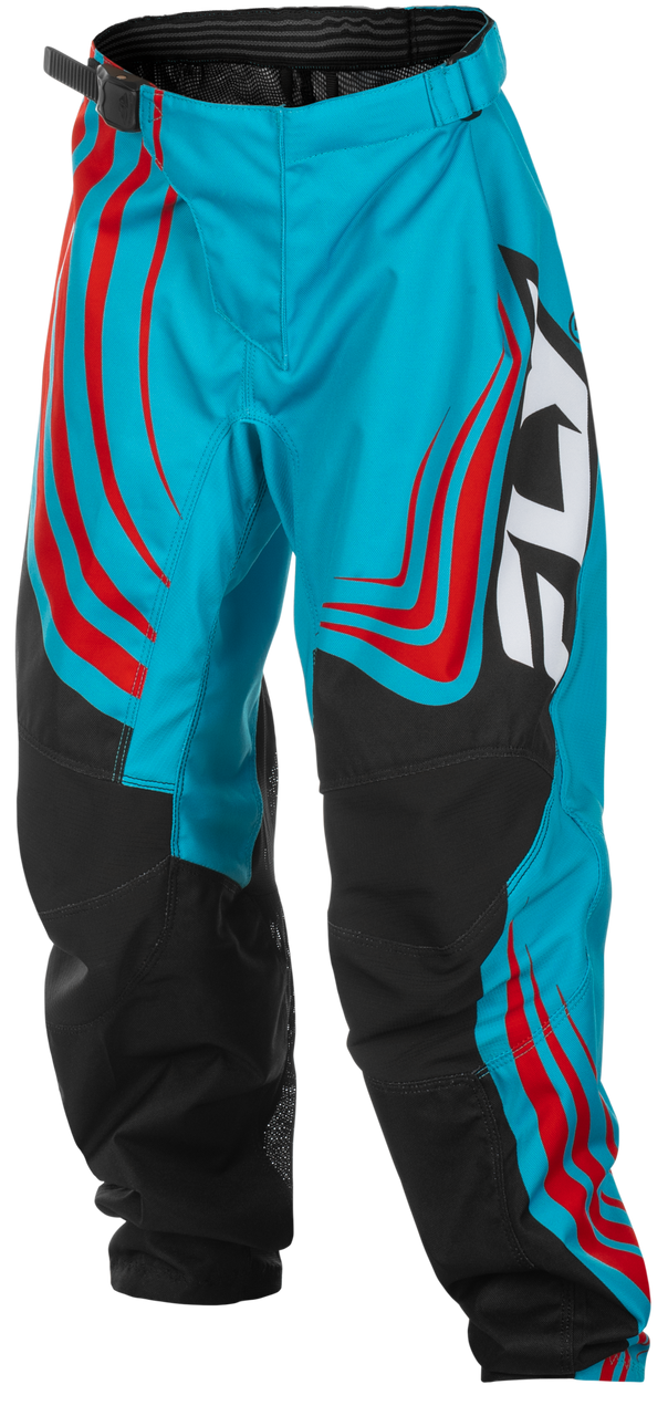 FLY Racing 2025 Youth F-16 Pant Cyan/Black/Red