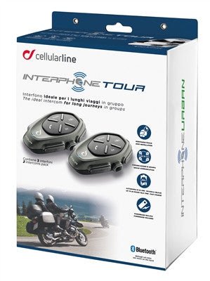 Cellularline Interphone Tour 2-Pack Bluetooth Intercoms Set