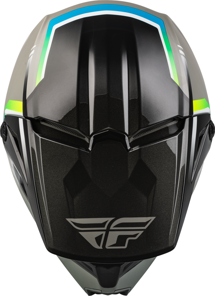 FLY Racing 2023 Youth Kinetic Vision Offroad Helmet Grey/Black