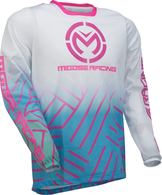 Moose Racing 2024 Sahara Jersey - Pink/Blue/White