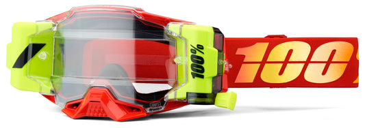 100% Armega Forecast Offroad Goggle Red - Clear Lens