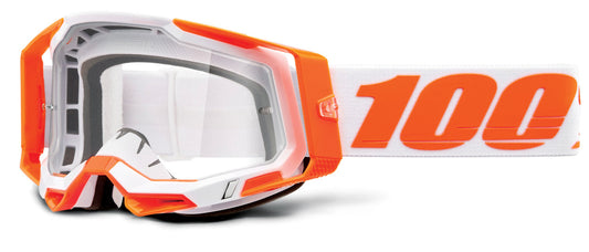 100% Racecraft 2 Offroad Goggle Coral - Clear Lens