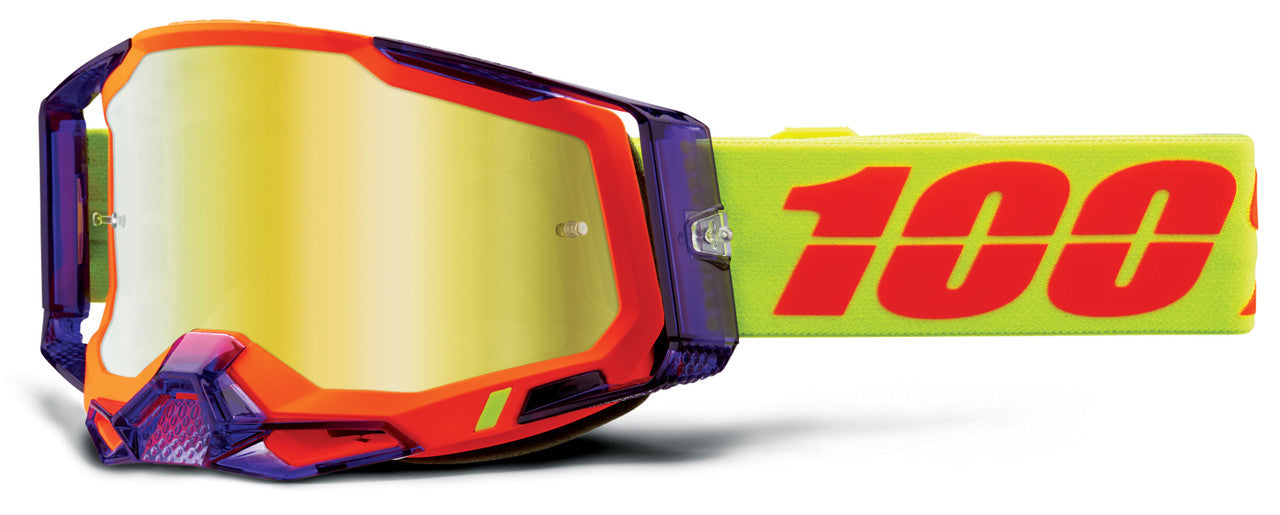 100% Racecraft 2 Offroad Goggle Panam - Mirror Gold Lens