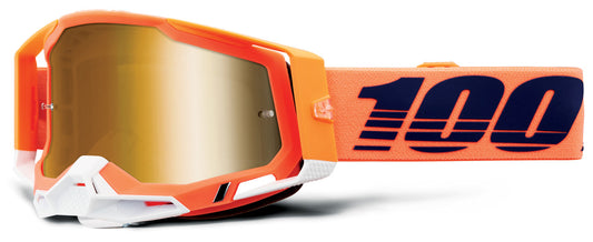 100% Racecraft 2 Offroad Goggle Coral - Mirror True Gold Lens