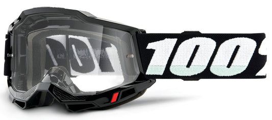 100% Accuri 2 Offroad Goggle Black - Clear Lens