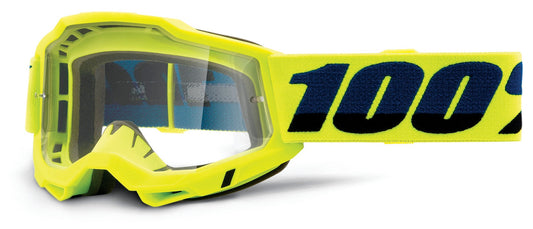 100% Accuri 2 Junior Youth Offroad Goggle Fluo/Yellow - Clear Lens