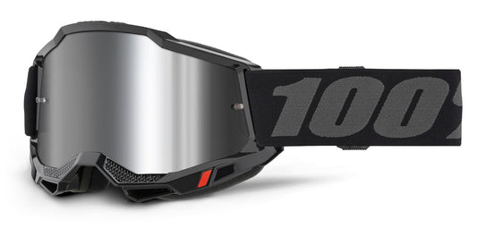 100% Accuri 2 Offroad Goggle Black - Mirror Silver Lens