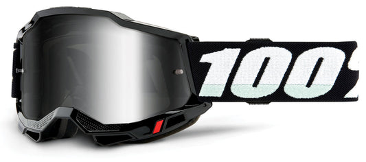 100% Accuri 2 Junior Youth Offroad Goggle Black - Mirror Silver Lens