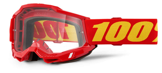 100% Accuri 2 Otg Offroad Goggle Red - Clear Lens