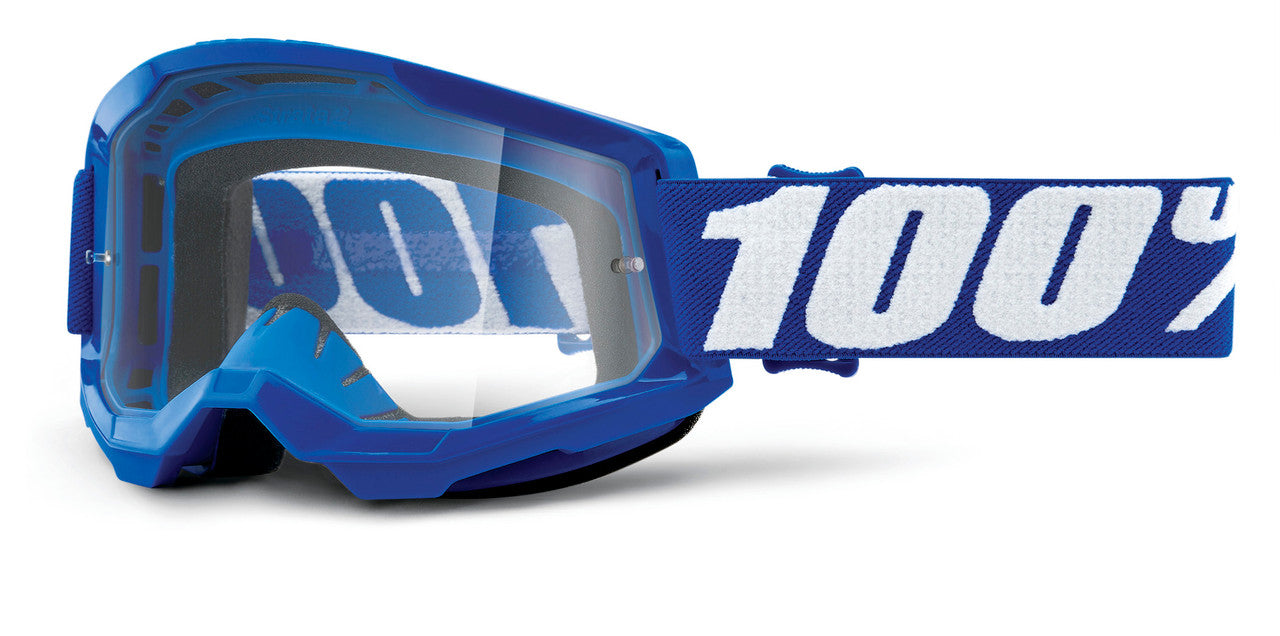 100% Strata 2 Offroad Goggle Blue - Clear Lens