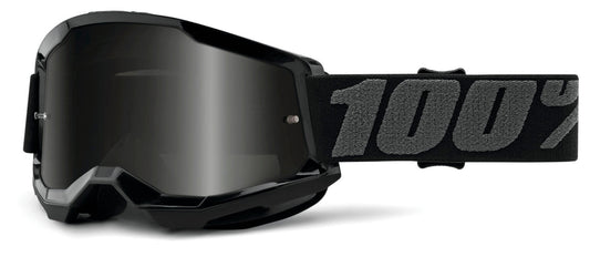 100% Strata 2 Sand Offroad Goggle Black - Smoke Lens