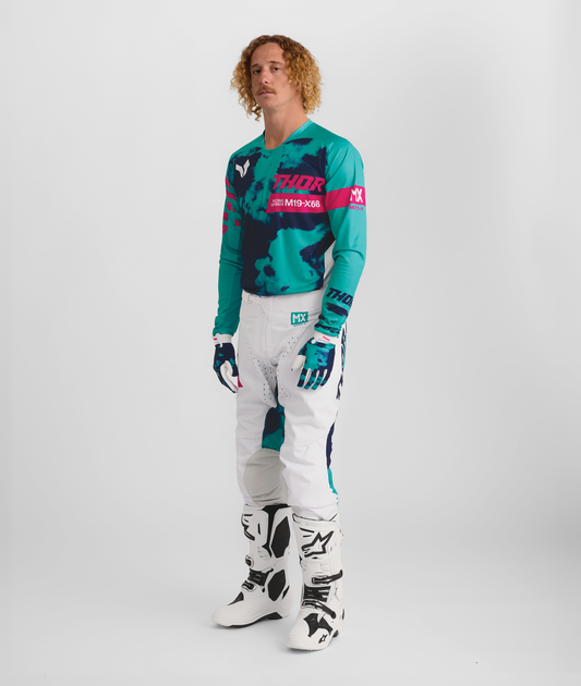 Thor 2026 Launchmode Bleach White/Aqua Jersey Pant Combo