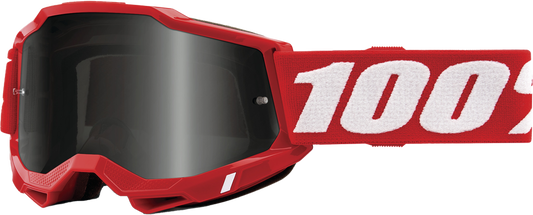100% - 50020-00005 - ACCURI 2 SAND GOGGLE NEON RED SMOKE LENS