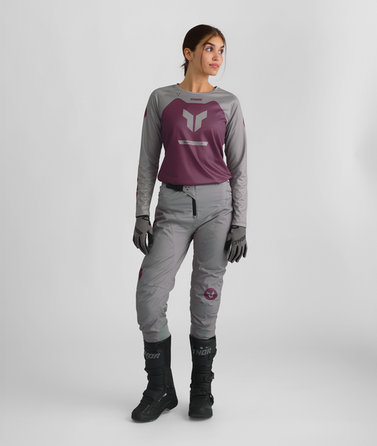 Thor 2026 Womens Ridemode Menace Purple/Gray Jersey Pant Combo