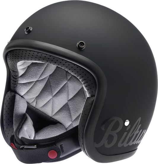 Biltwell Bonanza Open Face Helmet Flat Black Factory