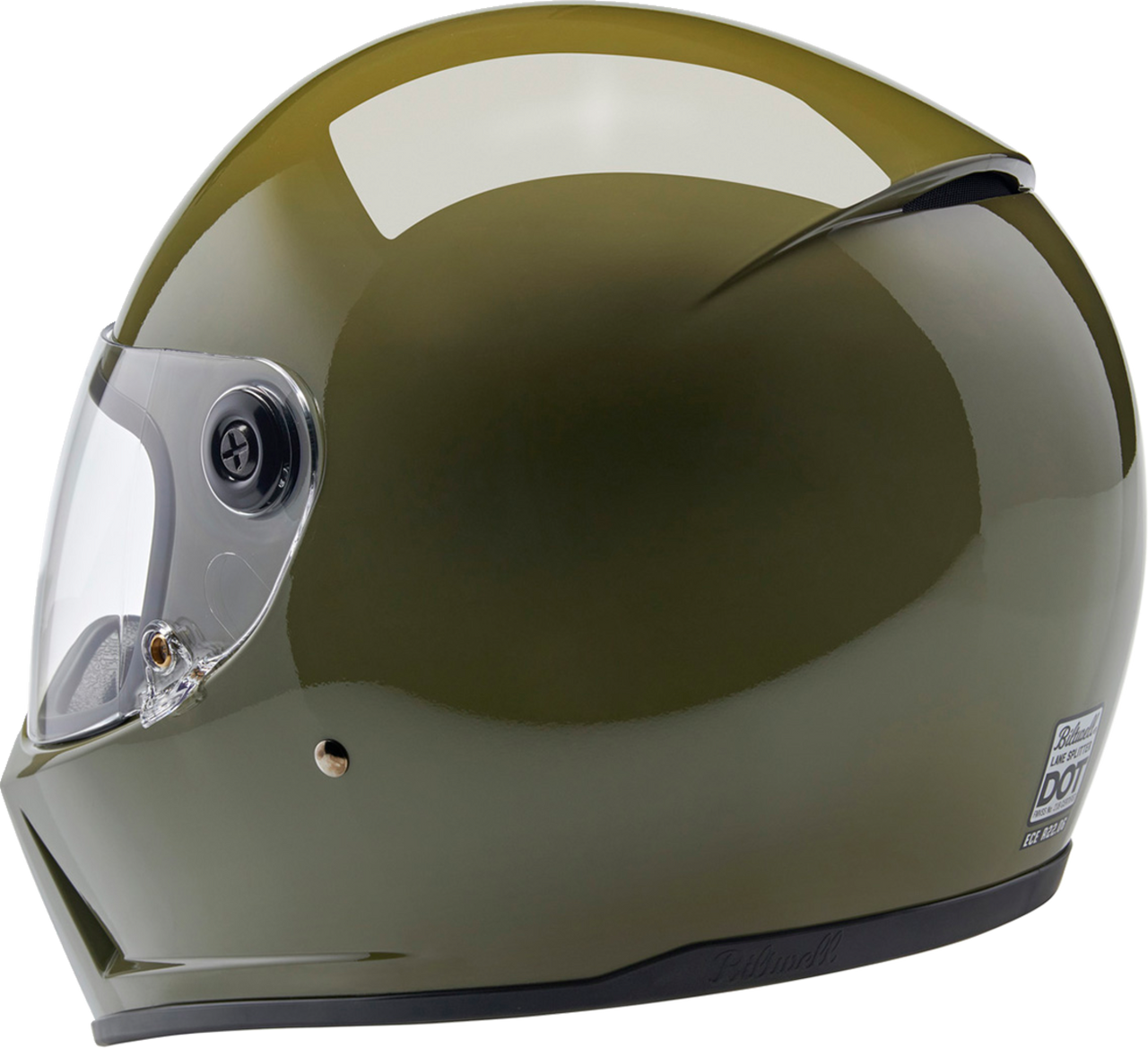 Biltwell Lane Splitter Full Face Helmet Gloss Olive Green