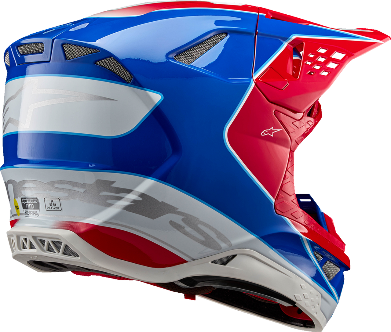 Alpinestars 2024 Supertech M10 Aeon MIPS Helmet - Bright Red/Blue