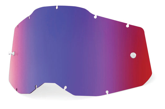100% RC2/AC2/ST2 Replacement - Sheet Mirror Red/Blue Lens