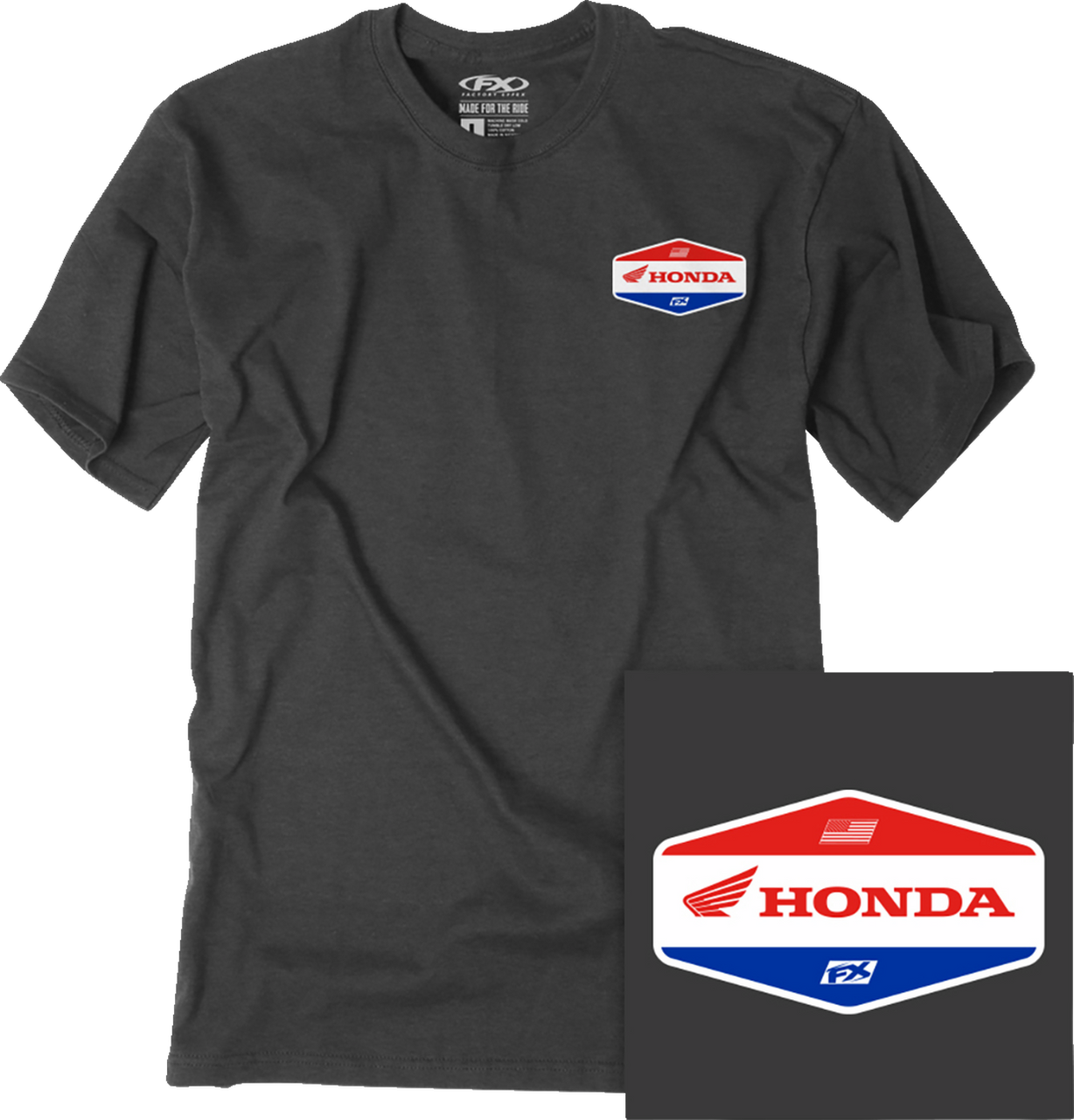 Factory Effex Honda Stadium T-Shirt Heather Charcoal