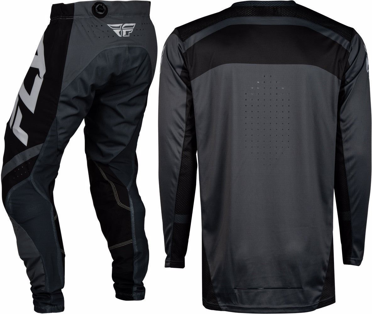 FLY Racing 2024 Youth Lite Jersey Pant Combo Charcoal/Black