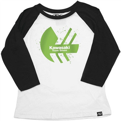 Factory Effex Youth Kawasaki Cased Baseball Tee - Black/White