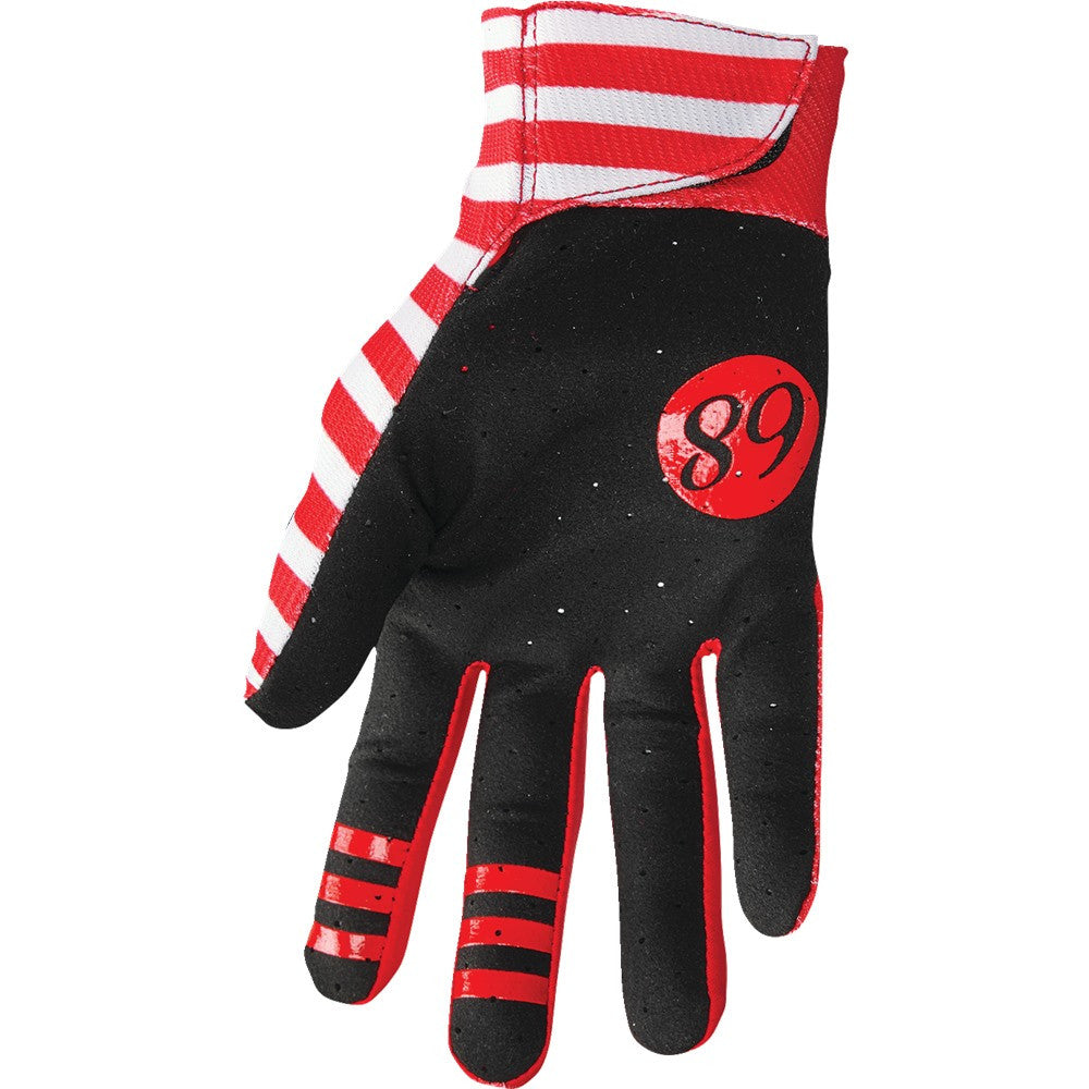 Thor 2024 Hallman Mainstay Slice Gloves - White/Red