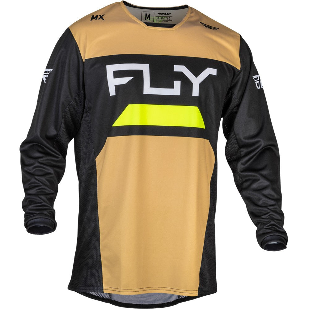 FLY Racing 2024 Kinetic Reload Jersey Pant Combo Khaki/Black/Hi-Vis