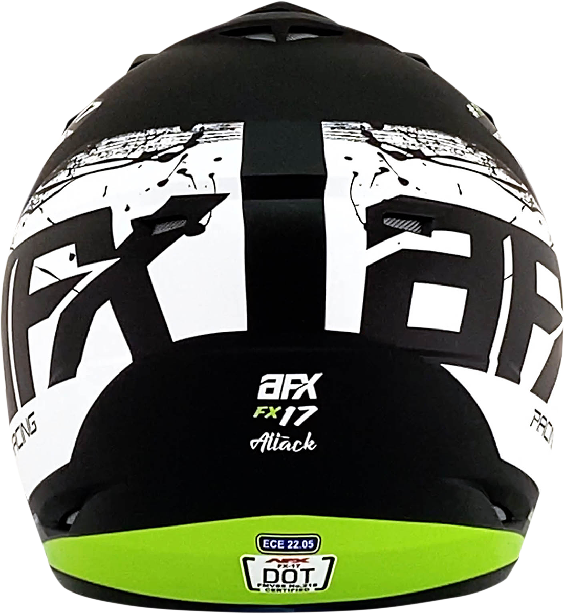 AFX Youth FX-17Y Offroad Helmet Attack Matte Black/Green