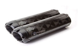 Two Brothers - Ducati 1198/1098/848 (07-11) Dual M-2 Black Series Slip-On (Carbon Fiber)