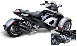Two Brothers - Can-Am Spyder 990 (08-11) Dual M-2 Black Series Slip-On (Aluminum)